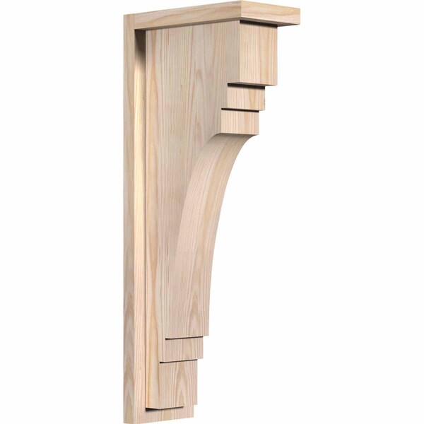 Ekena Millwork Pescadero Smooth Corbel w/Backplate, Douglas Fir, 5 1/2"W x 10"D x 26"H COR06X10X26PEC01SDF - main